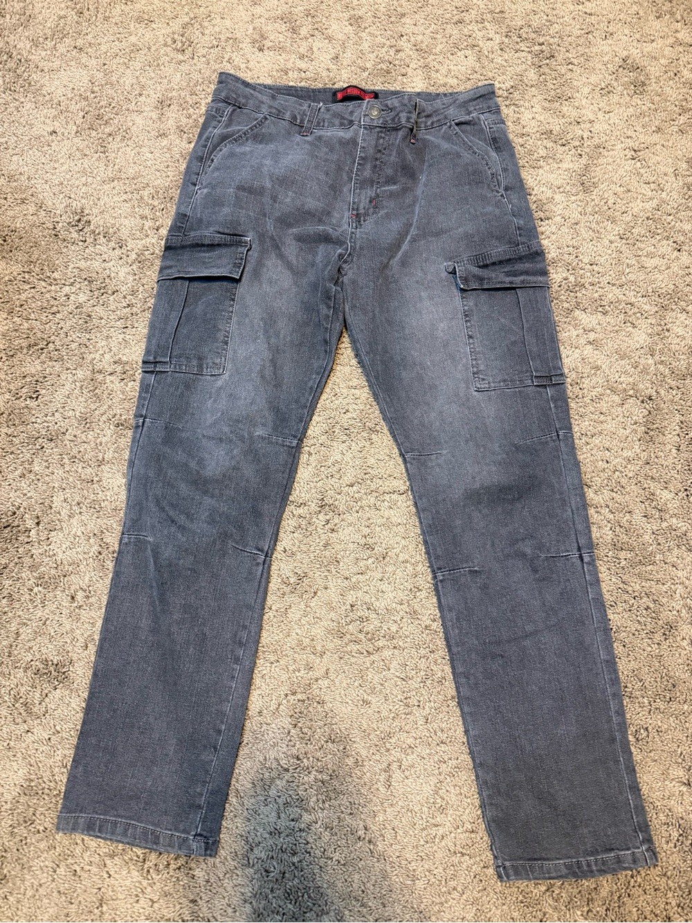 Indigo Wisdom Jeans grey cargo Denim Casual Pants Size 34/30